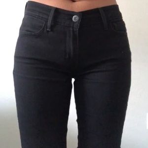 Low rise black jeans